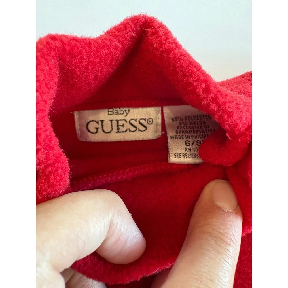 Baby Girl Clothes Lot 6-9M Guess NWT Carter's Levis 517 Fleece Romper Jeans 5pc